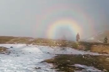 Zobaczył tęczową aureolę w Tatrach. Od razu chwycił za telefon