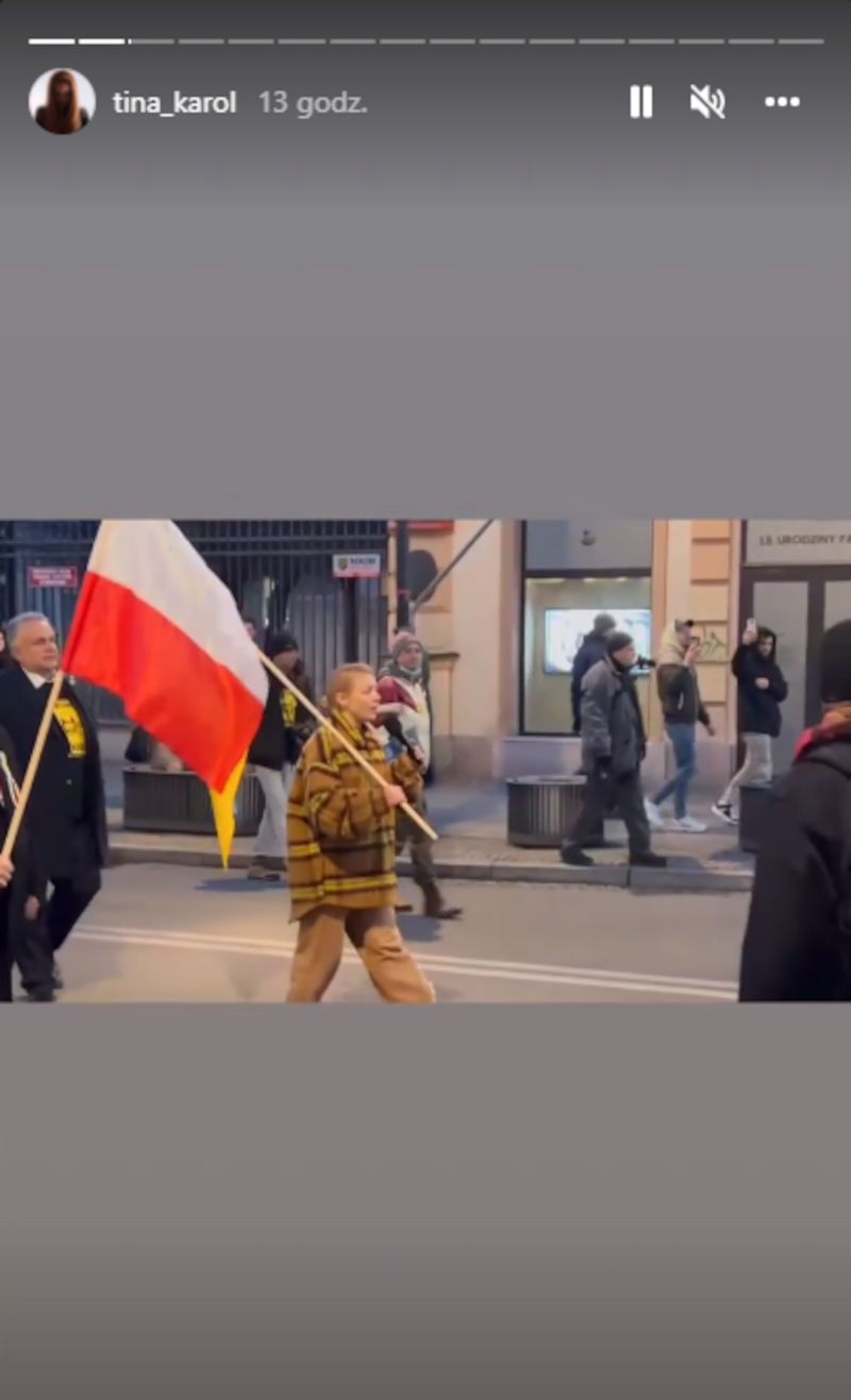 Tina Karol wzięła udział w warszawskim marszu przeciwko wojnie na Ukrainie 