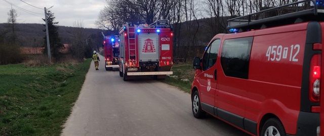 Pożar w budynku gospodarczym w miejscowości Kraszków