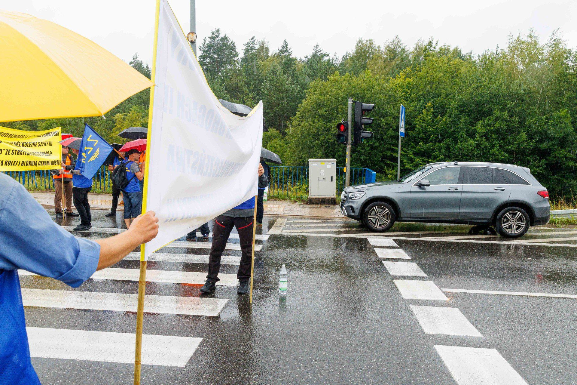 Protest maszynistów na S8