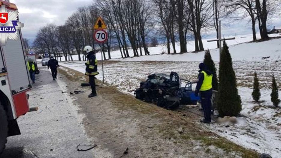 Tragiczny wypadek pod Biłgorajem. Nie żyją dwie osoby 