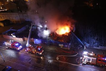 Pożar hurtowni zabawek. "Chmura nad Trójmiastem"