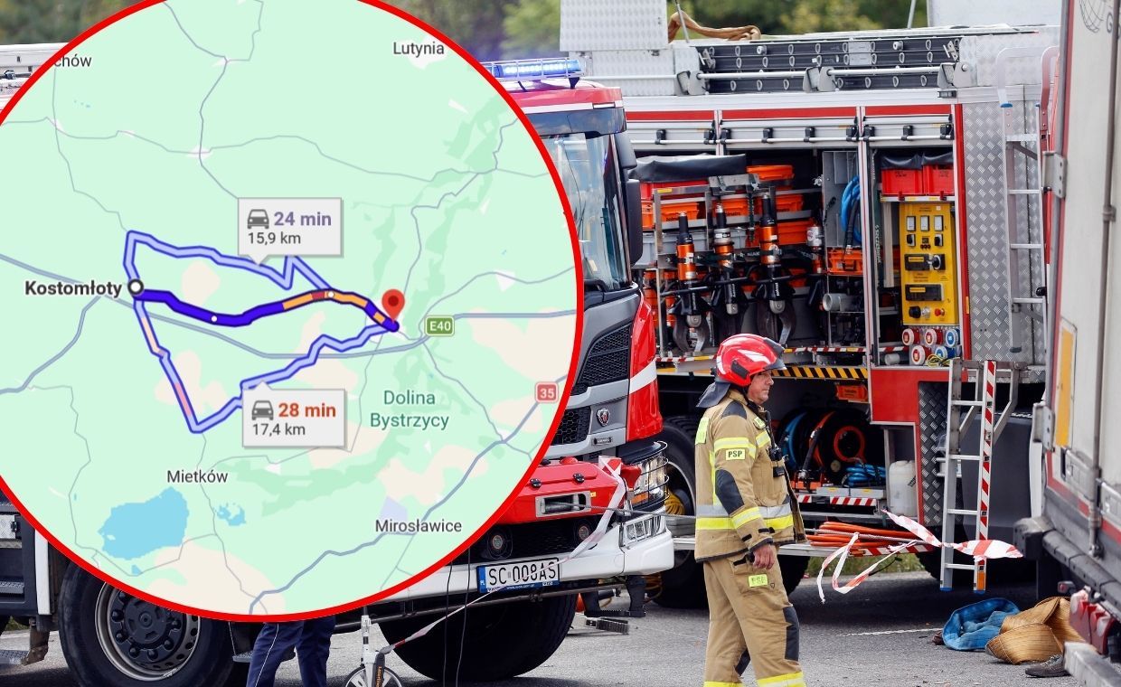 Karambol na A4: Śmigłowiec LPR ratuje poszkodowanych w wielowymiarowym wypadku
