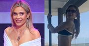 Doda skryta za okularami Chanel wskoczyła w bikini i pokazała, jak robi wygibasy na tarasie