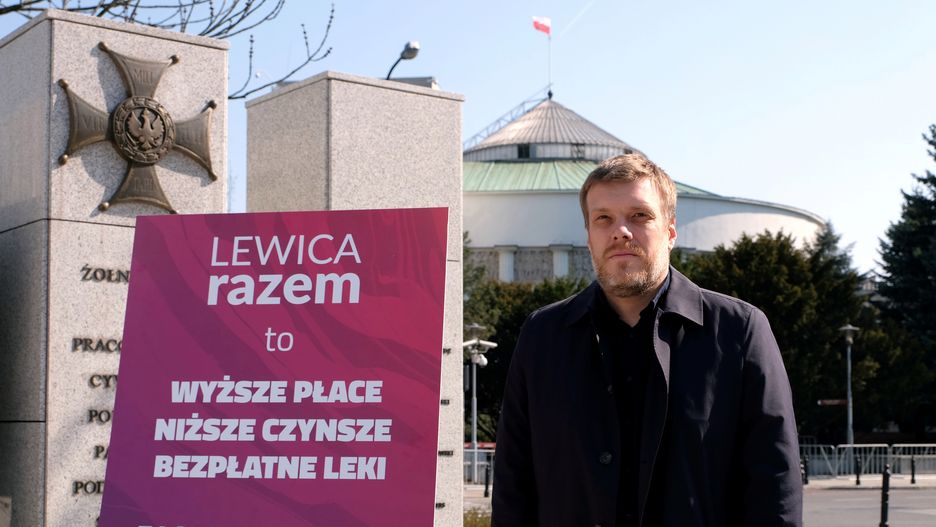 Lider partii Razem Adrian Zandberg