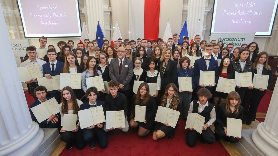 Uroczystość wręczenia dyplomów dla stypendystów Prezesa Rady Ministra w Rzeszowie