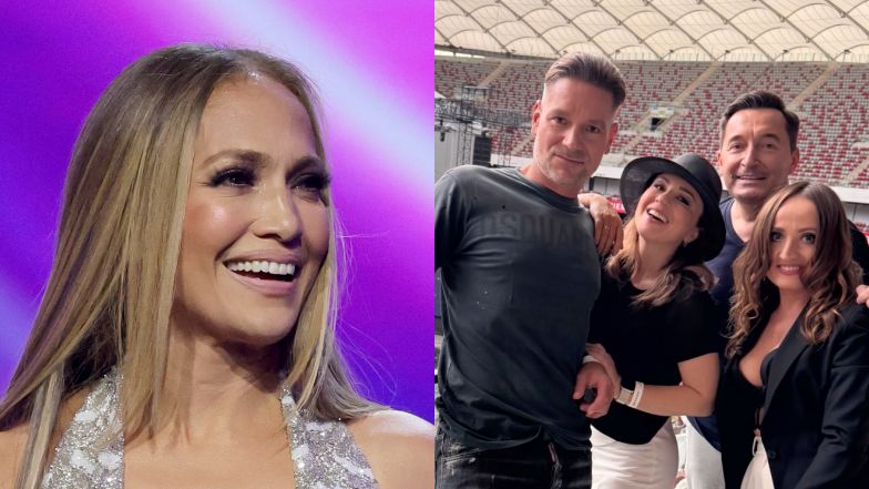 Beata Tadla i Justyna Dobrosz-Oracz na koncercie Jennifer Lopez