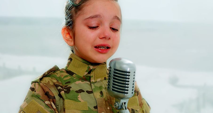 9-letnia dziewczynka śpiewa o wojnie. "Marzenia się kończą i owładnia mnie strach"