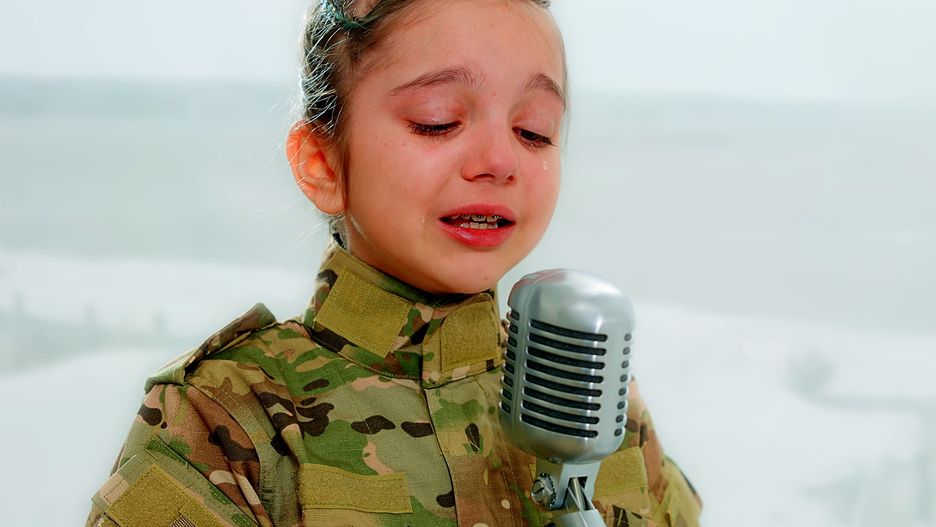9-letnia dziewczynka śpiewa o wojnie. "Marzenia się kończą i owładnia mnie strach"
