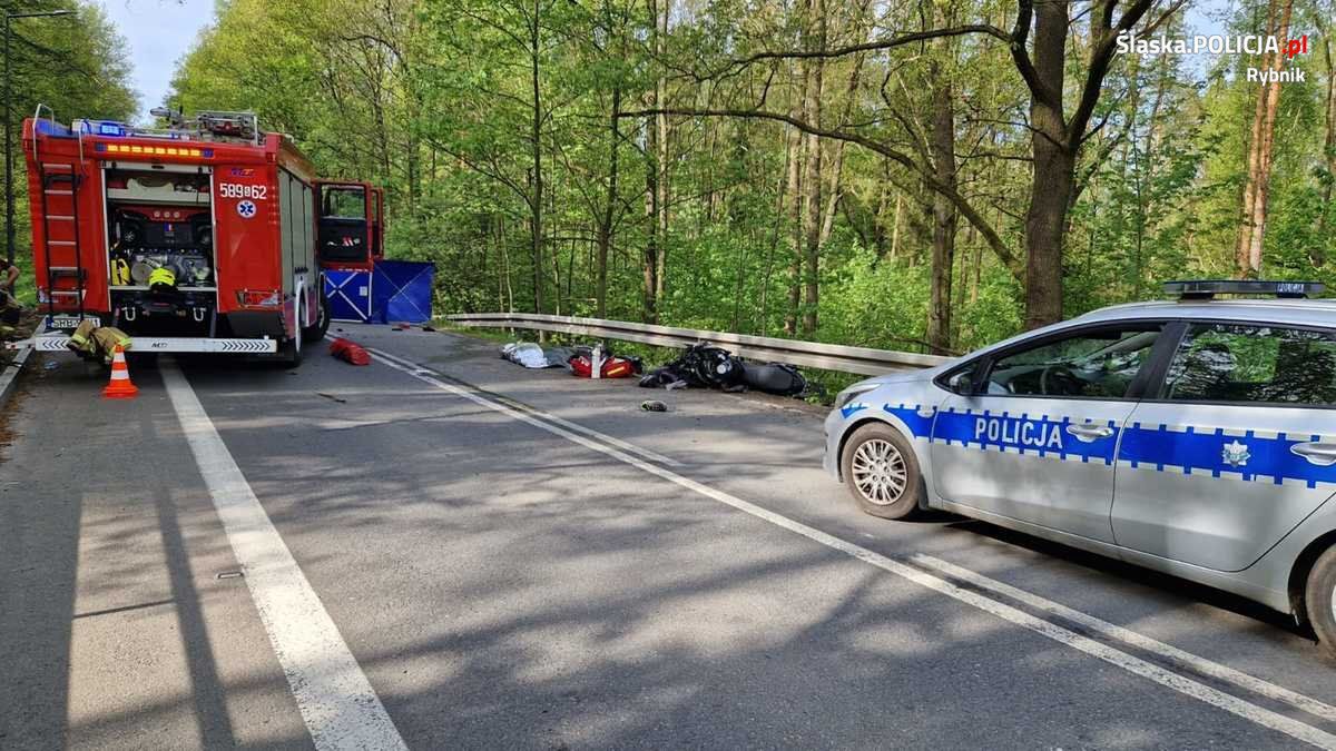 Druga ofiara wypadku w Lyskach. Nie żyje 40-letni kierowca motocykla