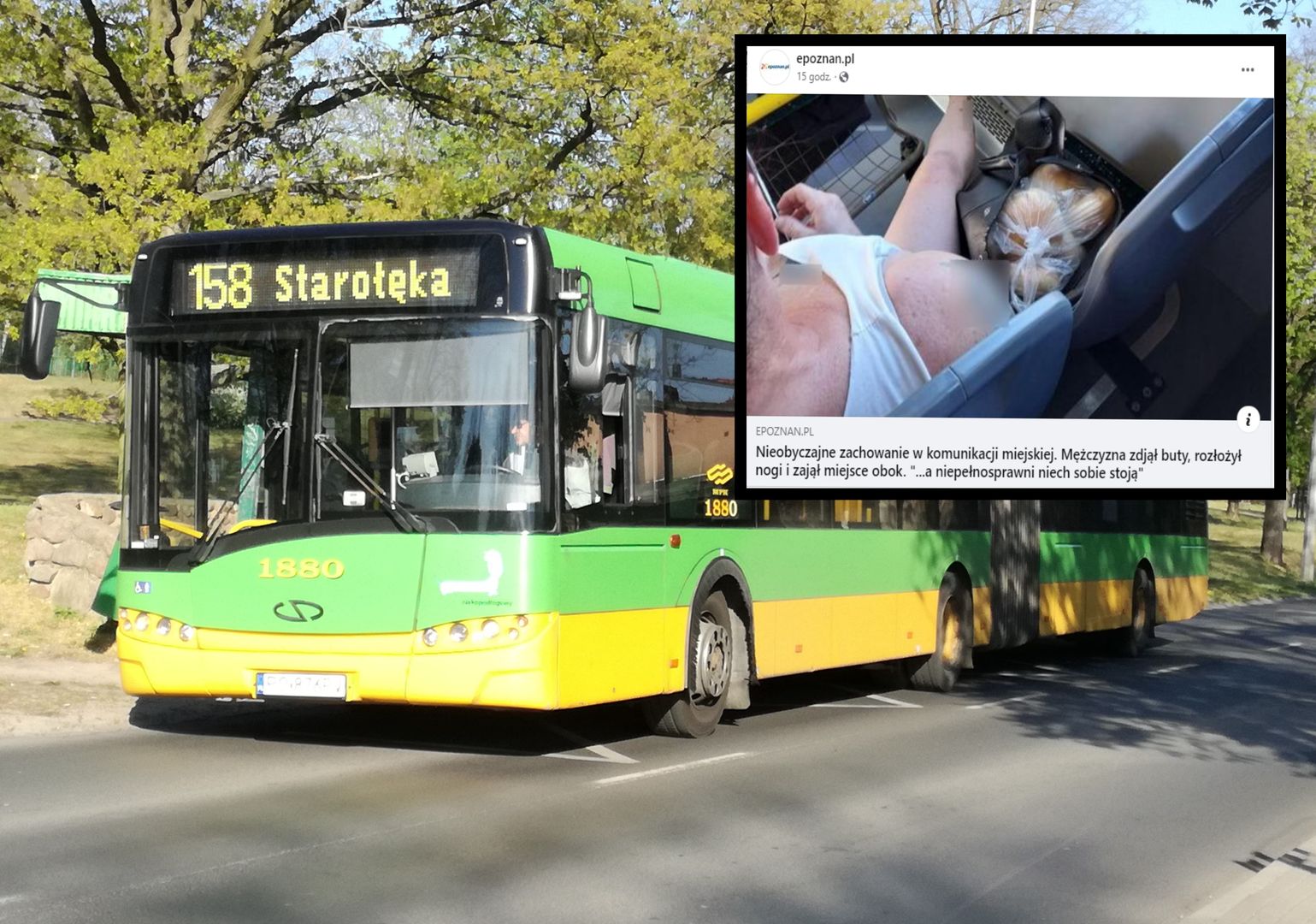 Poznaniak się zdenerwował. Z ukrycia zrobił zdjęcie w autobusie