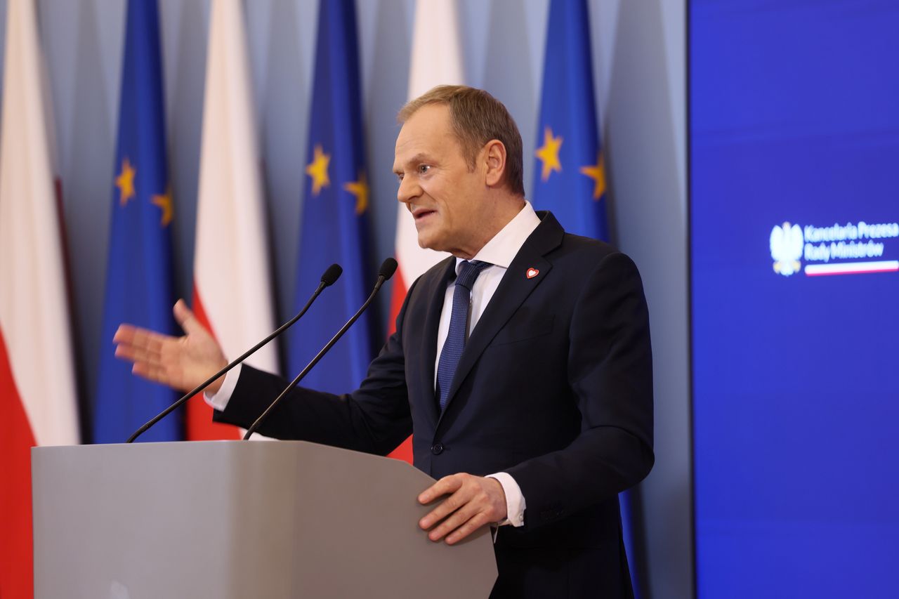 Tusk reaguje na słowa Dudy. Stanowcze wystąpienie w trakcie konferencji