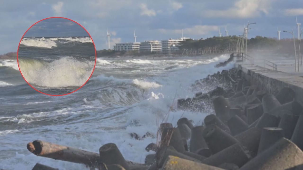 Sztorm na Bałtyku. Przerażające nagrania