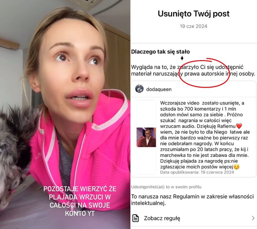 Doda nie mogła udostępnić nagrania z przemówienia