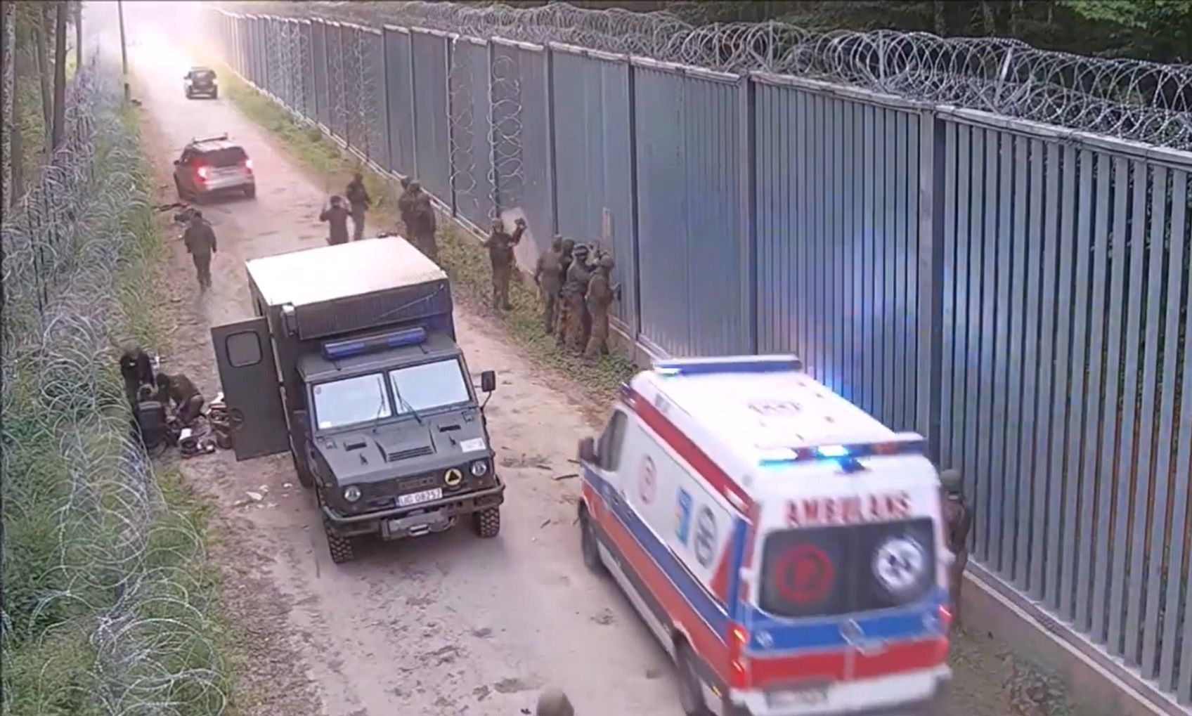 Atak migrantów na polskiego pogranicznika 