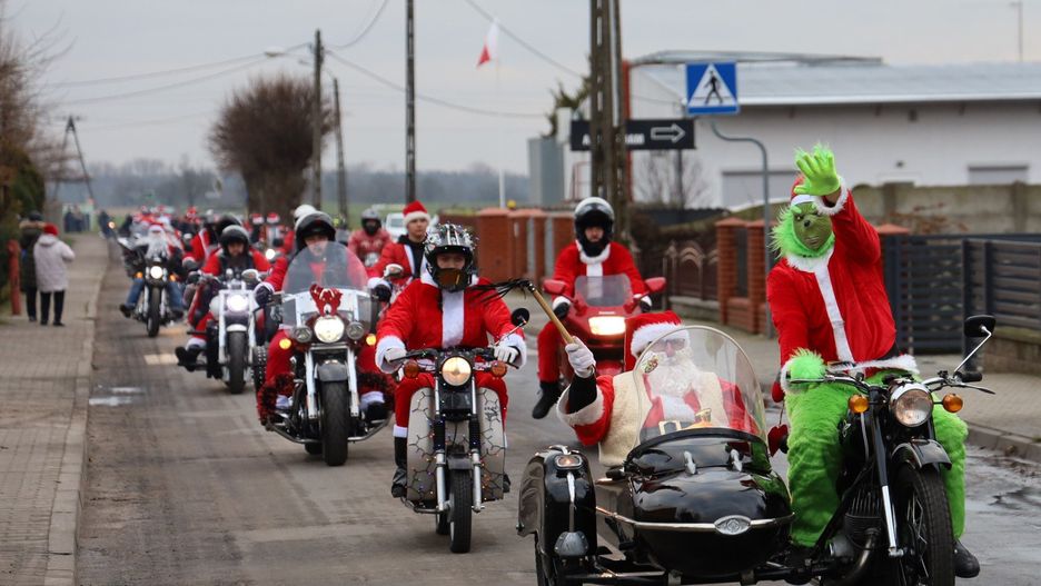 Motomikołaje w Łąkiem. Rekordowa parada, ogrom atrakcji i wielkie serca dla Jakuba
