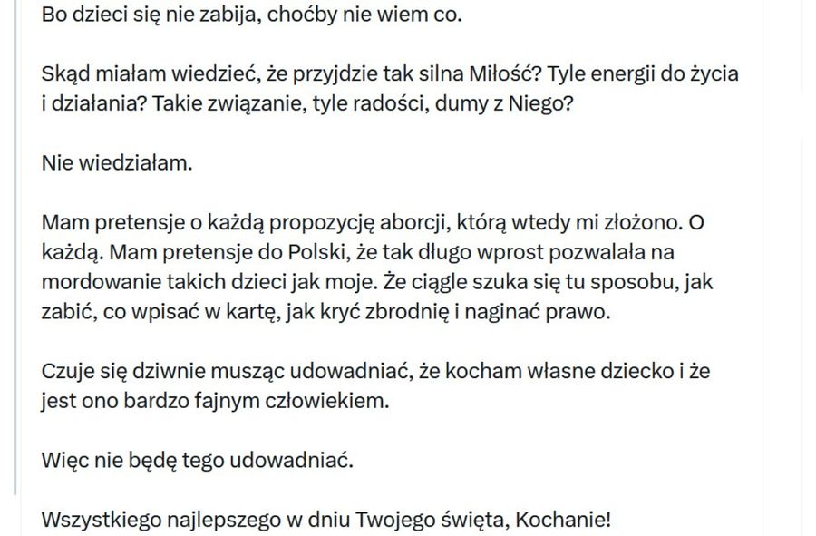 Kaja Godek w mediach społecznościowych o aborcji