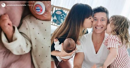 Anna Lewandowska chwali się zdjęciem Laury Lewandowskiej ze smoczkiem z logo Bayernu Monachium (FOTO)