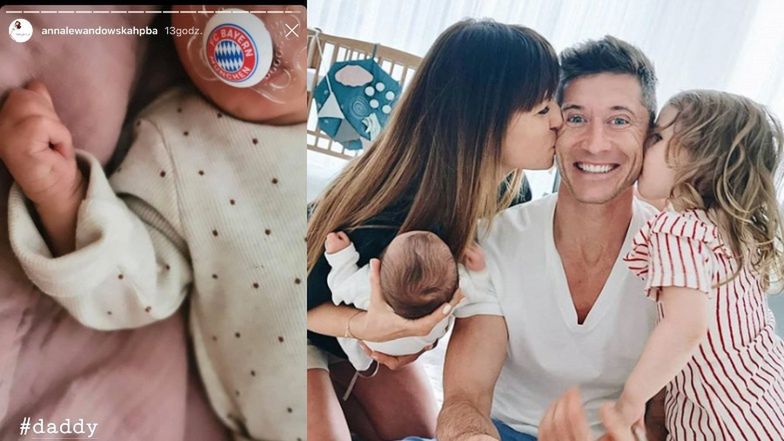 Anna Lewandowska chwali się zdjęciem Laury Lewandowskiej ze smoczkiem z logo Bayernu Monachium (FOTO)