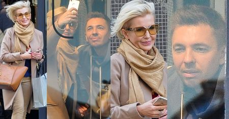 Racewicz na ekskluzywnych zakupach w butiku robi selfie z Jemiołem (ZDJĘCIA)