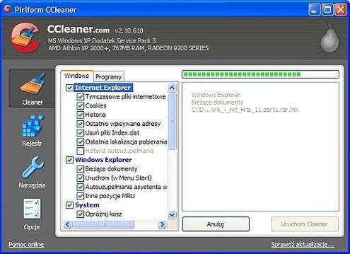 CCleaner 2.21.940 ze wsparciem dla nowych aplikacji 1
