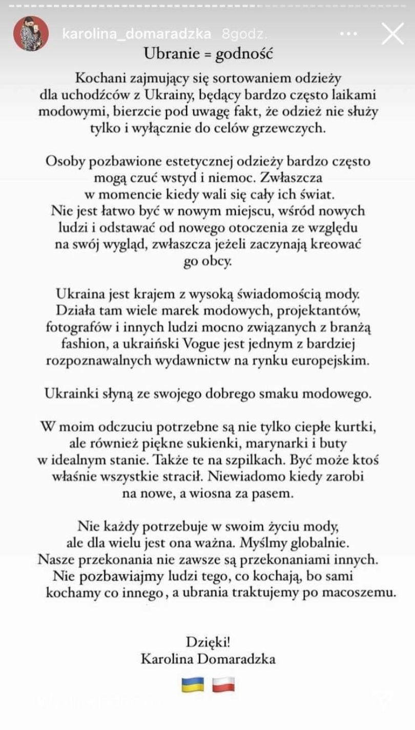 Karolina Domaradzka rozprawia o modzie w czasie wojny