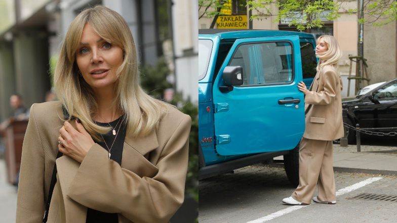 Natasza Urbańska i Agnieszka Woźniak-Starak pod studiem "Dzień Dobry TVN"