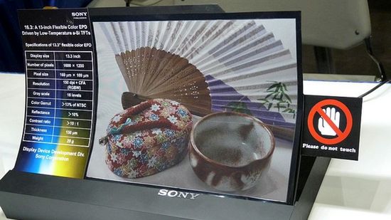 Kolorowy i giętki e-papier także firmy Sony 1