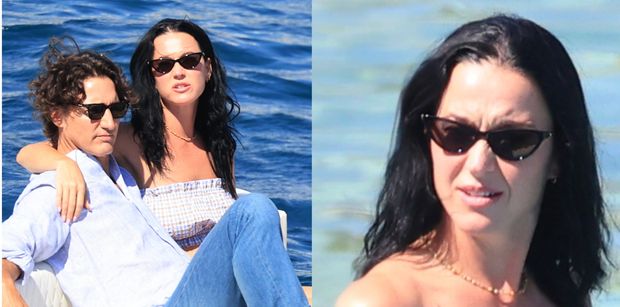 Piżamowa Katy Perry obściskuje się na jachcie z Justinem Trudeau. Takim to dobrze? (ZDJĘCIA)