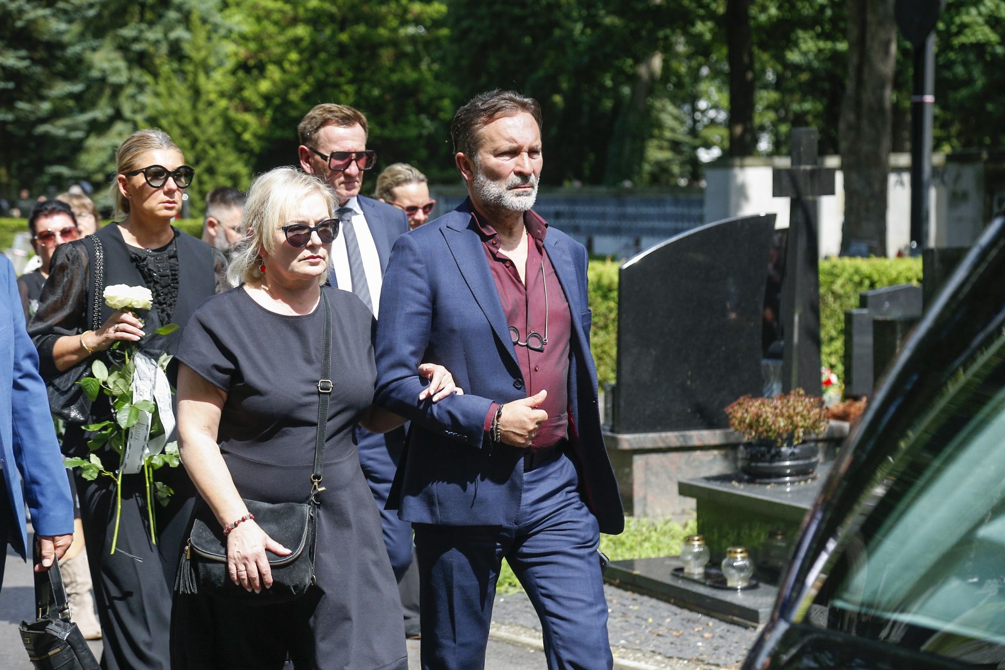 Agnieszka i Dariusz Kamysowie szli za karawanem