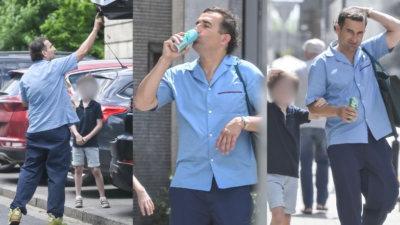 Misiek Koterski spędza czas z synem