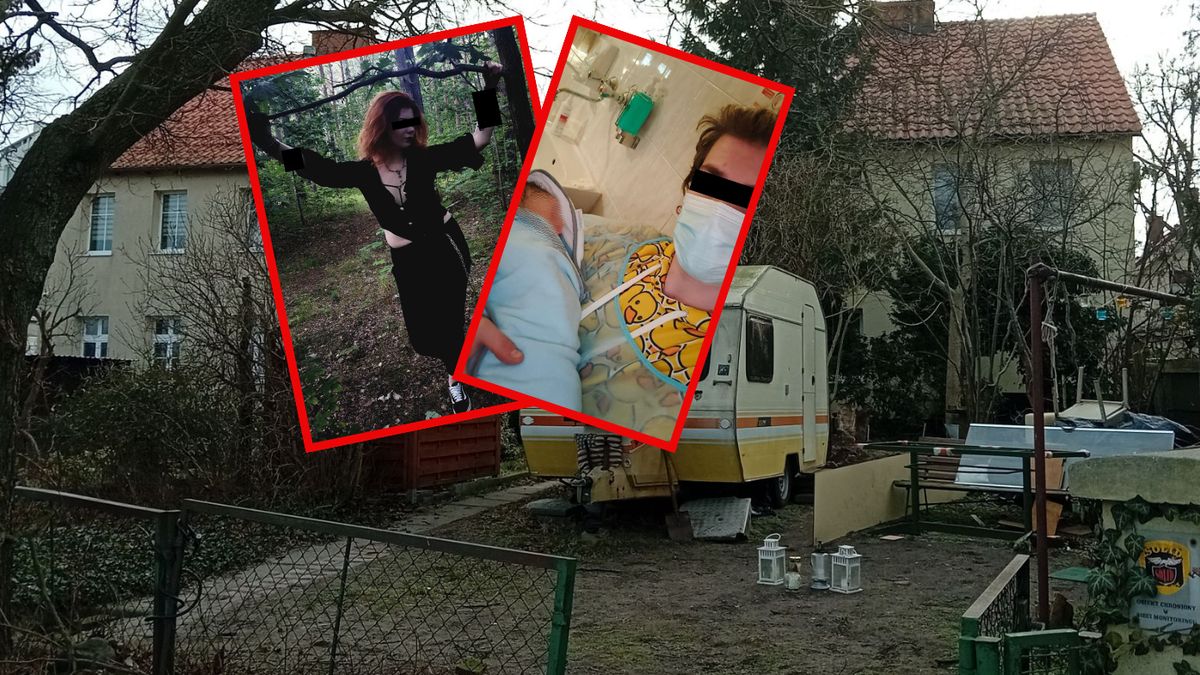 Angelika N., Kamil N., w tle kamienica w Brzeźnie