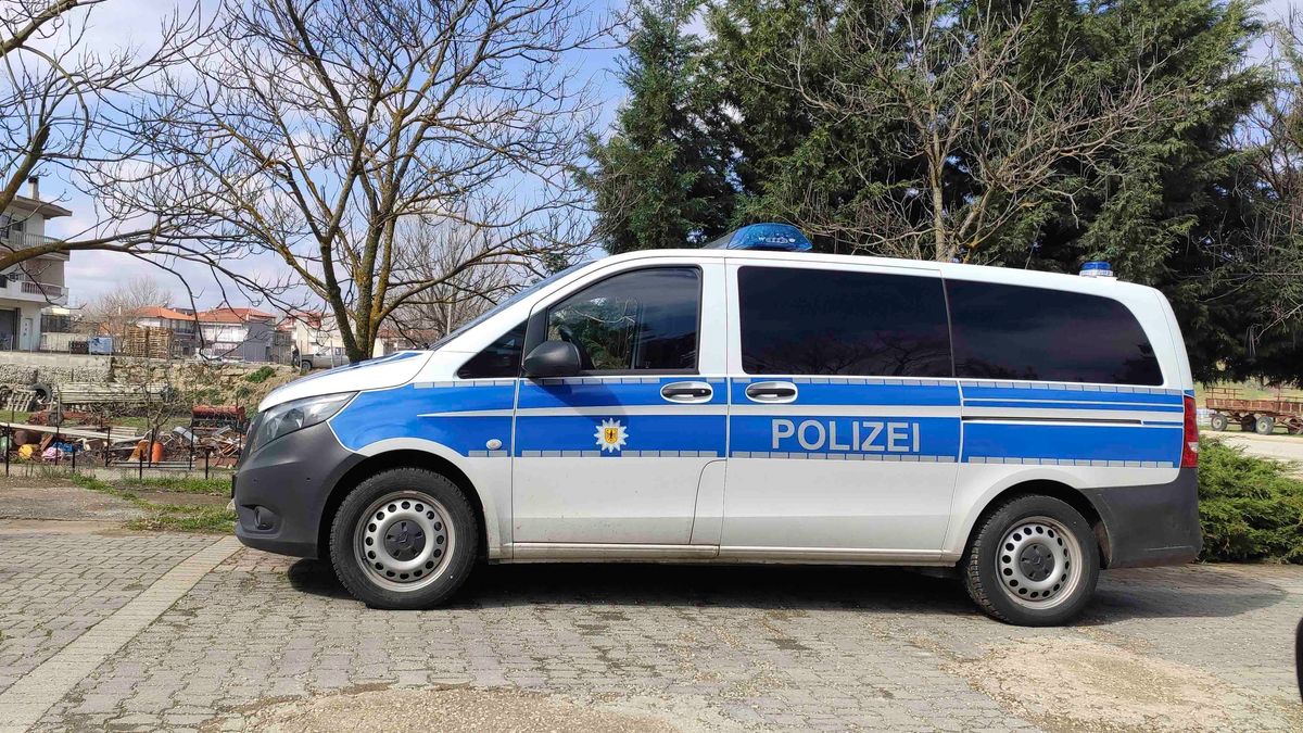 A van from the German police part of the FRONTEX force as seen near the Greek-Turkish borders. The vehicle has the logo of the Federal Police Bundespolizei or BPOL and the inscription POLIZEI. Frontex the European Border and Coast Guard Agency is controlling the external European Schengen borders assisting national law enforcement to the member state countries. Operation Poseidon - Poseidon Rapid Intervention oversees the southeastern land border of the EU with Turkey on Evros river (Maritsa or Meriç). The  operation was reinforced in March 2020, during the border crisis when Turkey allowed thousands refugees and migrants to reach the Greek Borderline. Evros, Greece on March 2020 (Photo by Nicolas Economou/NurPhoto via Getty Images)