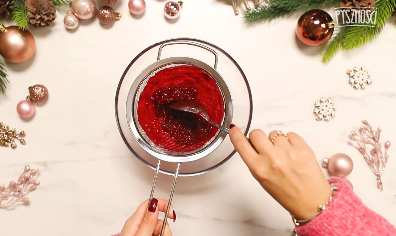 Cranberry mousse will complement the sweet panna cotta.