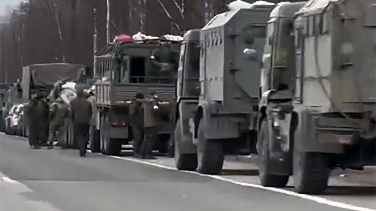 Na Białorusi zaobserwowano kolumnę rosyjskiego wojska