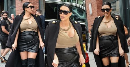 Kim Kardashian w porwanej bluzce... (ZDJĘCIA)