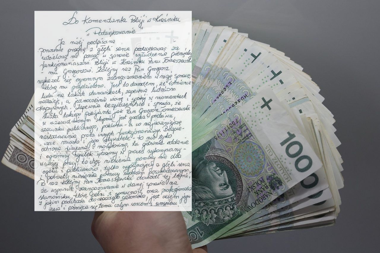 Podziękowała policji. Mieszkanka Kraśnika odzyskała utracone pieniądze