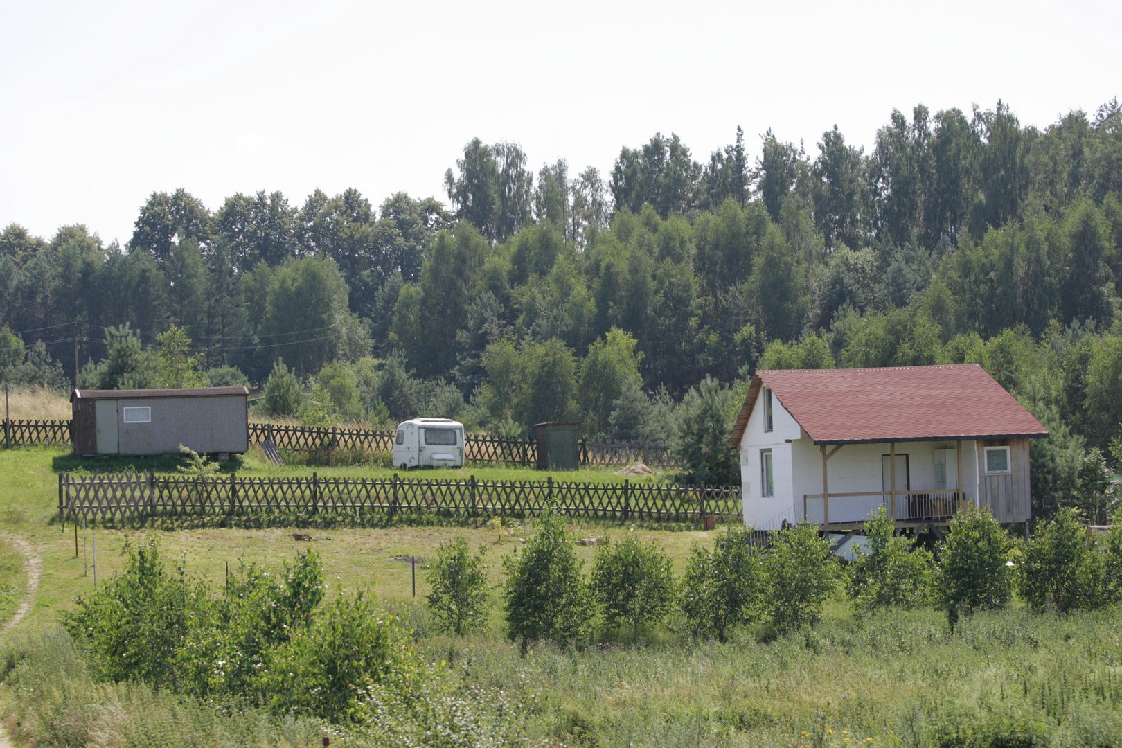 Działkowicze przerażeni. Najpierw pojawia się biały bus