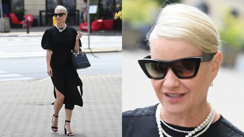 Małgorzata Kożuchowska na mszy w intencji zmarłego Jerzego Stuhra