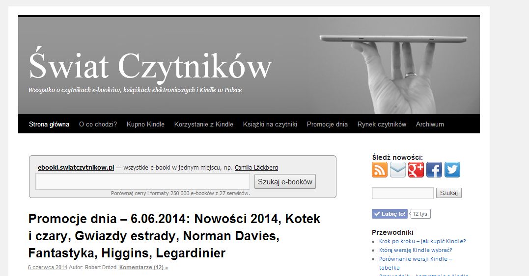"Wydawcy traktują e-booki jak niekochane dziecko" - twórca bloga Świat Czytników w wywiadzie dla Gadżetomanii! 2