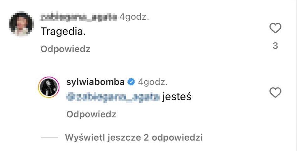 Sylwia Bomba odpowiada na kąśliwe komentarze internautów