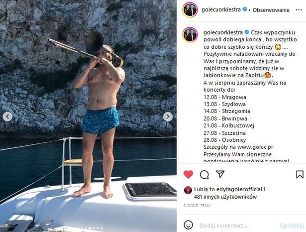 Paweł Golec na wakacjach