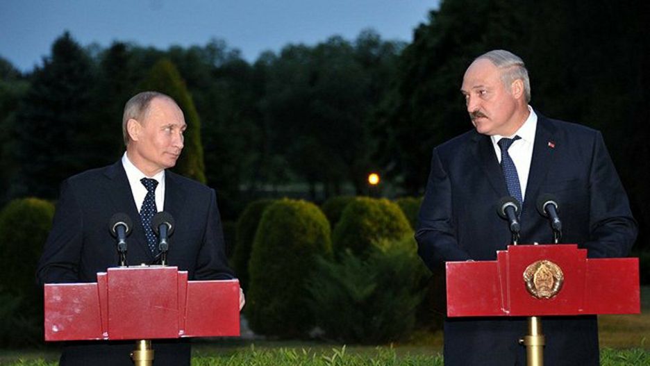 Na zdjęciu prezydent Rosji Władimir Putin i białoruski przywódca Aleksander Łukaszenka 