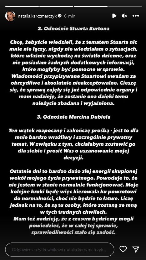 Natsu wydała oświadczenie