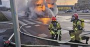 Pożar autobusu MZK w Koninie. Kierująca podjęła próbę gaszenia