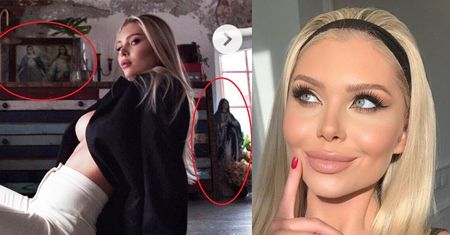 Martyna Kondratowicz pręży nagą pierś na tle Jezusa i Maryi. Internauci: "NIESMACZNE"