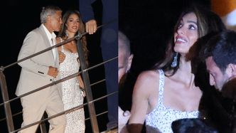 George Clooney i Amal sfotografowani na kolacji ze znajomym nad jeziorem Como. Prawniczka OLŚNIŁA