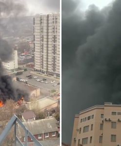 Budynek rosyjskich służb w ogniu. Potężny dym nad siedzibą FSB