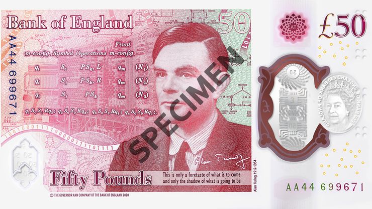 Alan Turing na banknocie