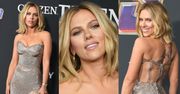 Metaliczna Scarlett Johansson odkrywa plecy na premierze "Avengers: Koniec Gry"